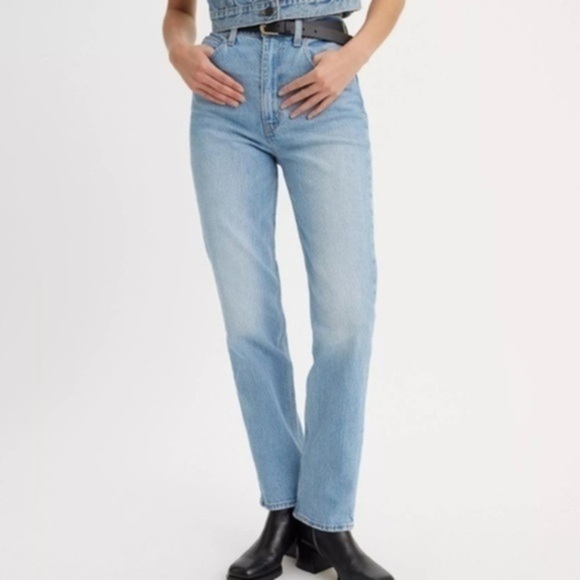 Levi’s 70s high slim straight Jean Size W26 L31 Color Blue Wash - Picture 2 of 16